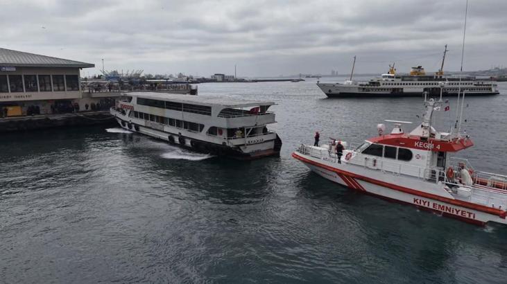 Kadıköy'de yolcu teknesinde çıkan yangın söndürüldü