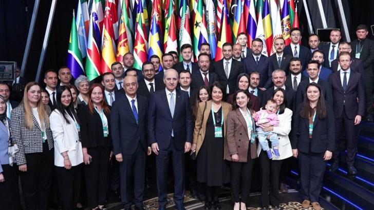 TBMM Başkanı Kurtulmuş, PAB 152'nci Genel Kurulu kapsamında katılımcılarla bir araya geldi