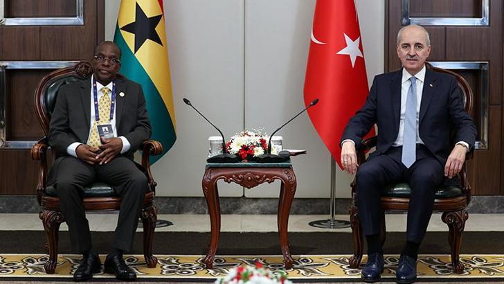 TBMM Başkanı Kurtulmuş, Gana Meclis Başkanı Bagbin ile bir araya geldi