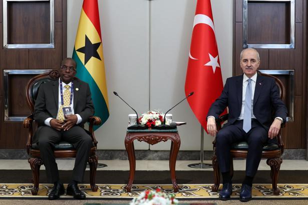 TBMM Başkanı Kurtulmuş, Gana Meclis Başkanı Bagbin ile bir araya geldi
