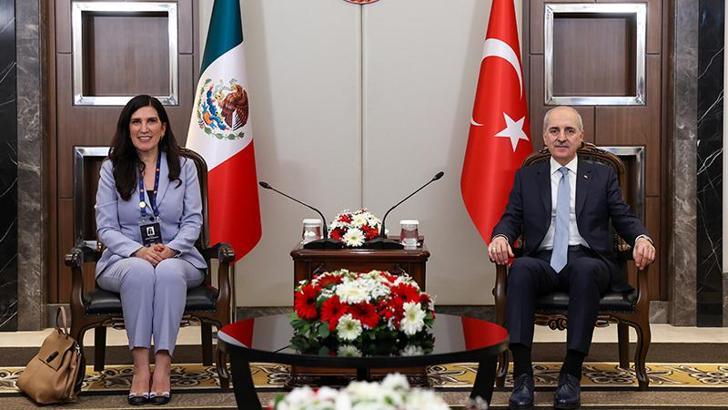 TBMM Başkanı Kurtulmuş, Meksika Temsilciler Meclisi Başkanı Rabadan ile bir araya geldi