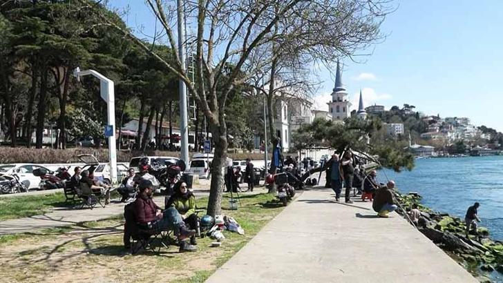 İstanbul’da güzel havayı fırsat bilenler sahillere akın etti
