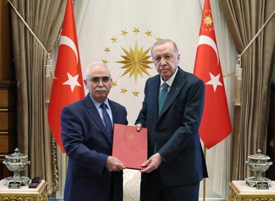 Cumhurbaşkanı Erdoğan, AYM Başkanı Özkaya'yı kabul etti