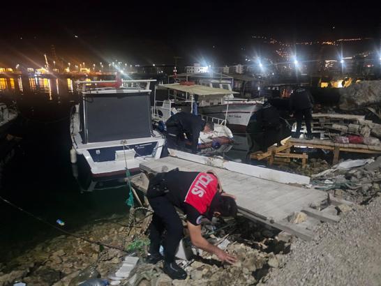 İskenderun balıkçı barınağında polis denetimi