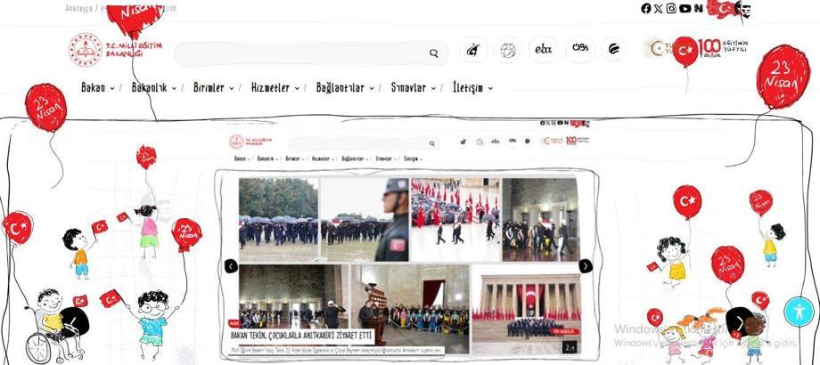 MEB'in internet sitesi, çocuklar için yenilendi