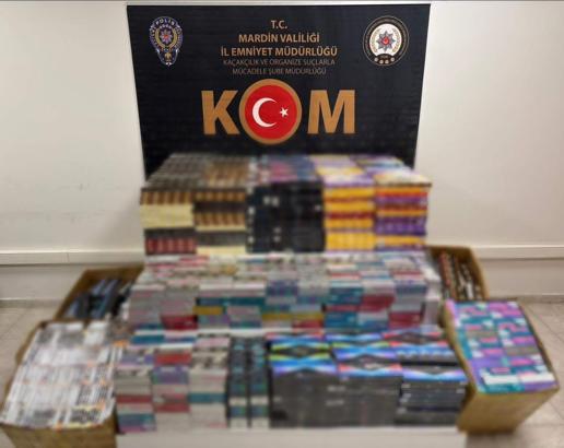 Mardin’de 19 bin paket kaçak sigara ele geçirildi