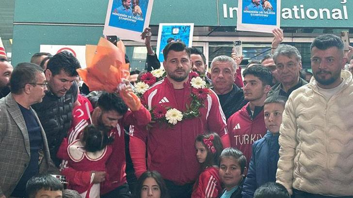 Milli güreşçi Rıza Kayaalp’e Ankara’da coşkulu karşılama
