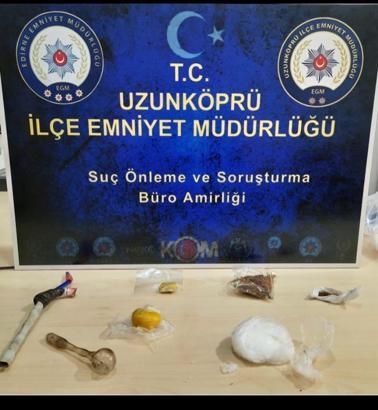 Edirne’de evinde uyuşturucu bulunan şüpheliye tutuklama