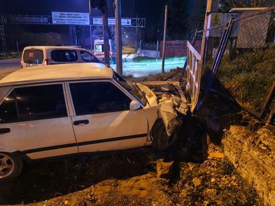 İstinat duvarına çarpan aracın alkollü ve ehliyetsiz sürücüsüne 250 bin TL ceza