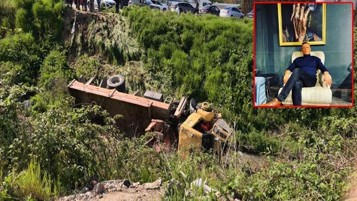 Vincin dereye uçtuğu kazada ölen sürücü toprağa verildi; eşi 4'üncü çocuklarına hamileymiş
