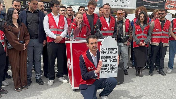 CHP Konya İl Teşkilatı'nda 'mezar taşlı' gerginlik