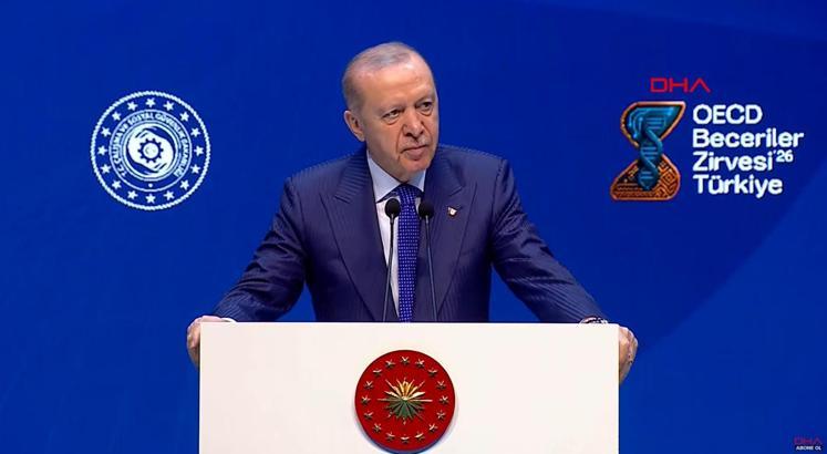 Cumhurbaşkanı Erdoğan, OECD 2026 Beceriler Zirvesi'nde konuşuyor