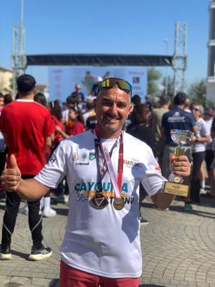 Burdurlu sporcu kürsüye çıktı