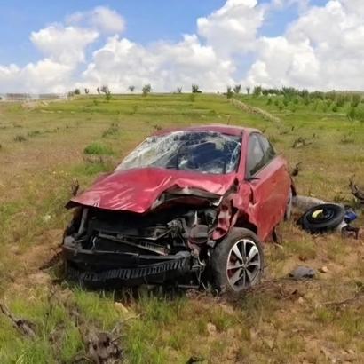 Midyat’ta takla atan otomobil sürücüsü yaralandı