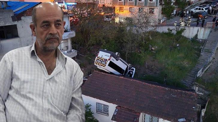 Kağıthane'de evin çatısına düşen okul servisinin şoförü öldü; öğrencileri kazadan az önce indirmiş