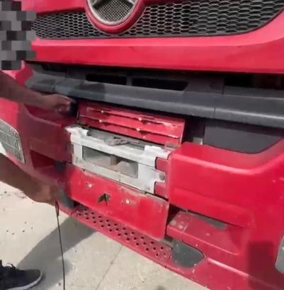 Plakasını gizleyen TIR şoförüne ceza