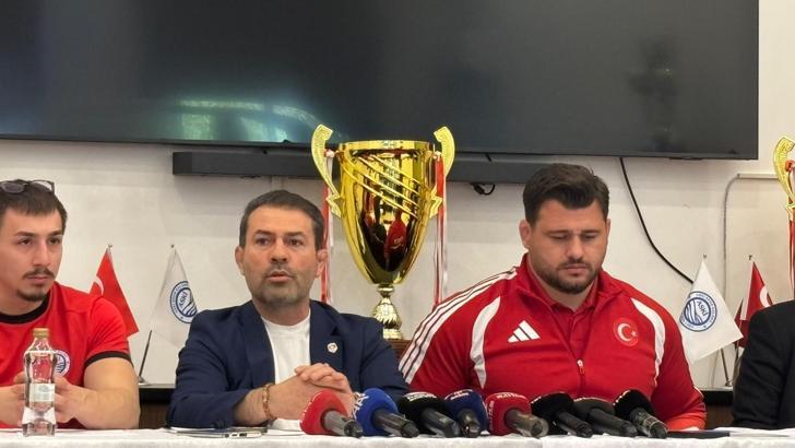Avrupa Güreş ve Halter şampiyonalarında dereceye giren sporcular, basınla buluştu