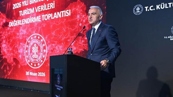 Bakan Ersoy 2026 yılının ilk çeyreğine ait turizm verilerini açıkladı