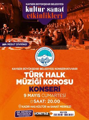 Büyükşehir Konservatuvarı’ndan Türk Halk Müziği Korosu konseri
