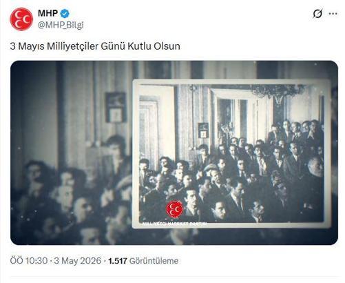 MHP'den 'Milliyetçiler Günü' paylaşımı