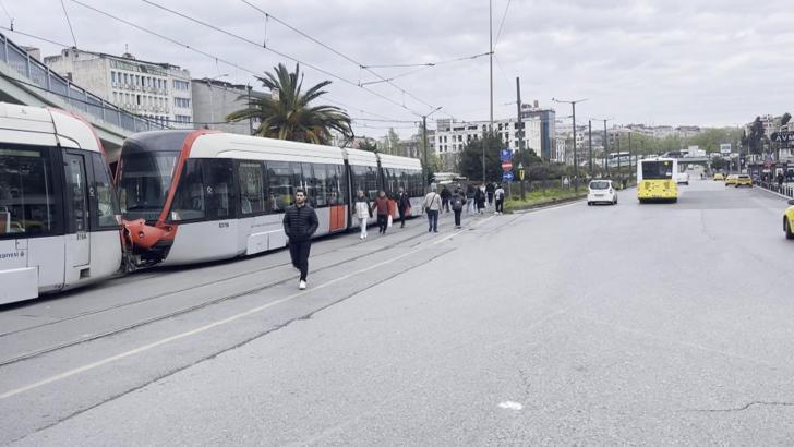 Kabataş-Bağcılar tramvay hattında arıza nedeniyle seferler aksadı