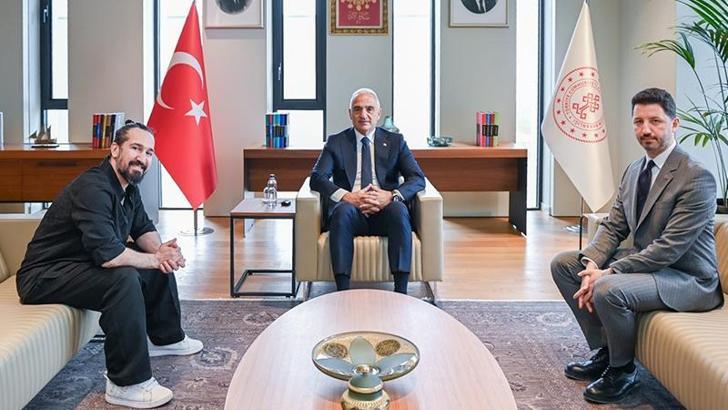 Bakan Ersoy, Doğukan Manço ile görüştü