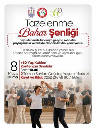 Menteşe'de 60 yaş üstü için bahar şenliği