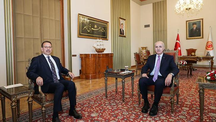 TBMM Başkanı Kurtulmuş, Sayıştay Başkanı Yener'i kabul etti