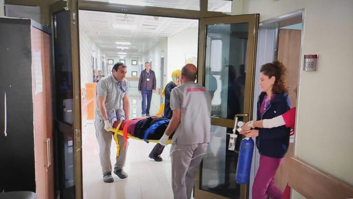 Hastanede afet tatbikatı