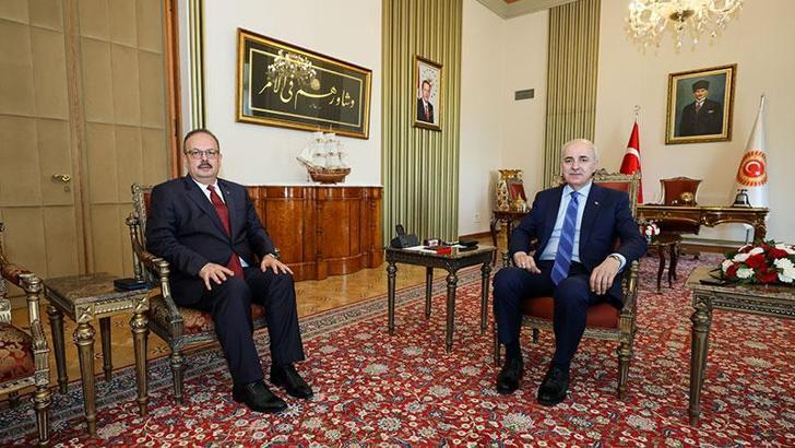 TBMM Başkanı Kurtulmuş, Ankara Valisi Canbolat'ı kabul etti