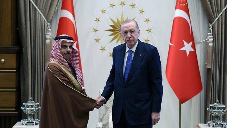 Cumhurbaşkanı Erdoğan, Suudi Arabistan Dışişleri Bakanı Faysal'ı kabul etti
