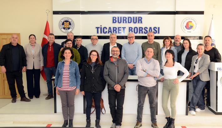 İtalyan heyet Burdur Ticaret Borsası’nda incelemelerde bulundu