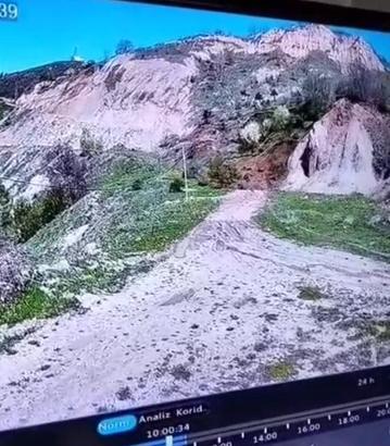Tokat’ta toprak kayması kamerada