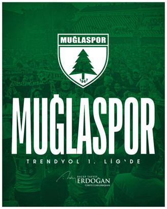 Cumhurbaşkanı Erdoğan, Trendyol 1. Lig’e yükselen Muğlaspor’u tebrik etti