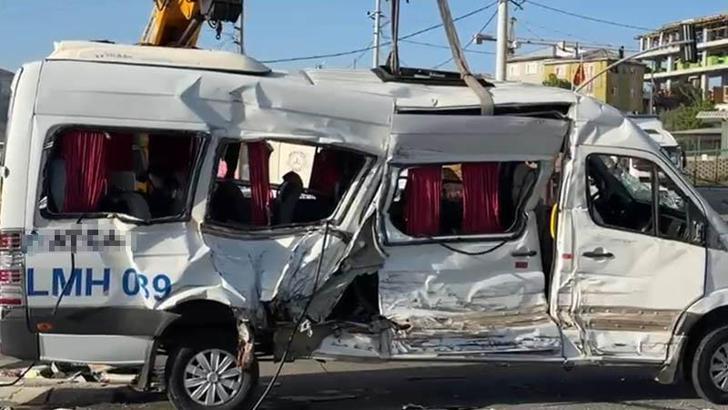 TIR ile çarpışan işçi servisi devrildi: 1 ölü, 7 yaralı