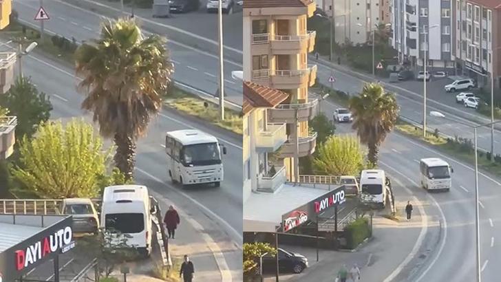 Trafikte geri geri giden minibüsün sürücüsüne 20 bin TL ceza