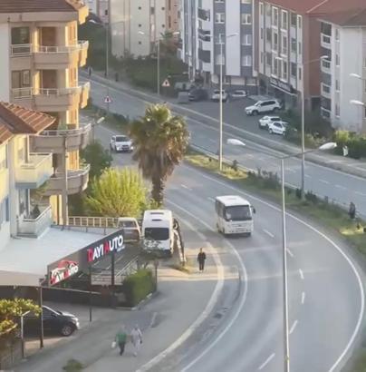 Trafikte geri geri giden minibüsün sürücüsüne 20 bin TL ceza