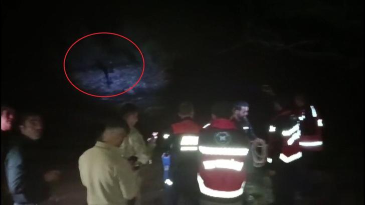 Çayda mahsur kaldı, 5 saat sonra kurtarıldı