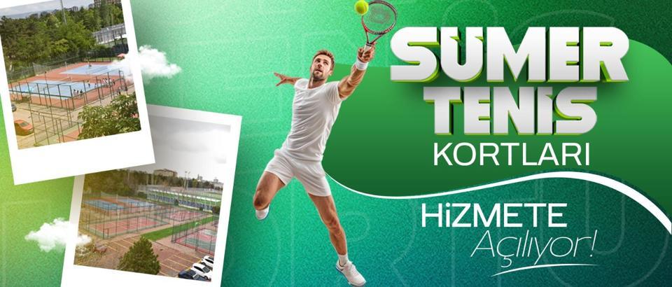 Spor A.Ş. Sümer tenis kortlarını hizmete açtı
