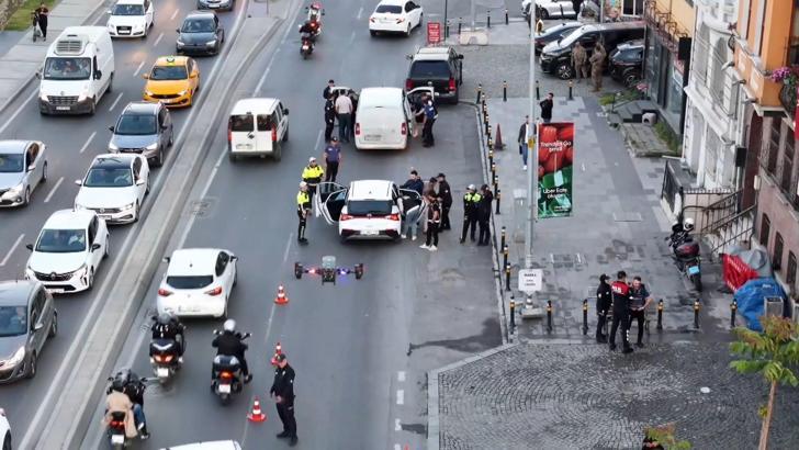 Fatih'te dron destekli asayiş ve narkotik denetimi