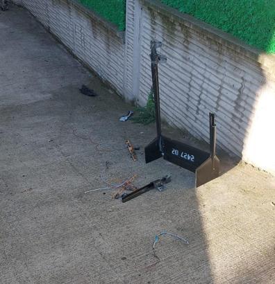 Samsun'da sokağa insansız hava aracı düştü