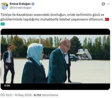 Emine Erdoğan'dan Kazakistan paylaşımı