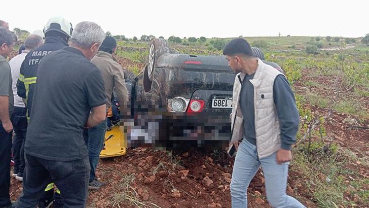 Mardin'de otomobil takla attı; 1 ölü, 2 yaralı