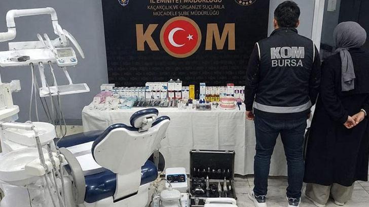 Bursa'da sahte diş hekimlerinin işlettiği kaçak muayenehaneye baskın: 2 gözaltı
