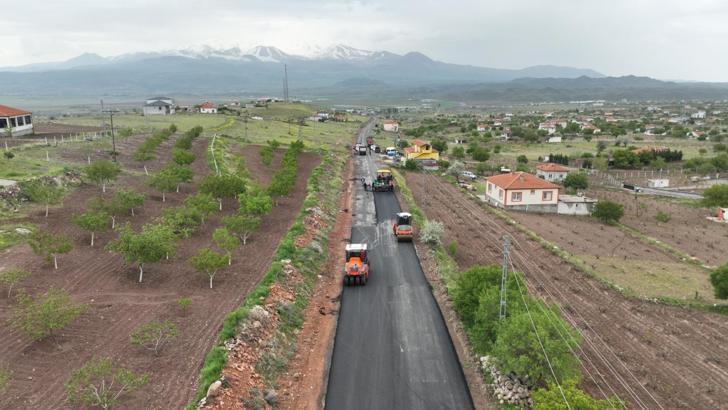 İncesu’da 2,4 kilometrelik asfalt çalışması