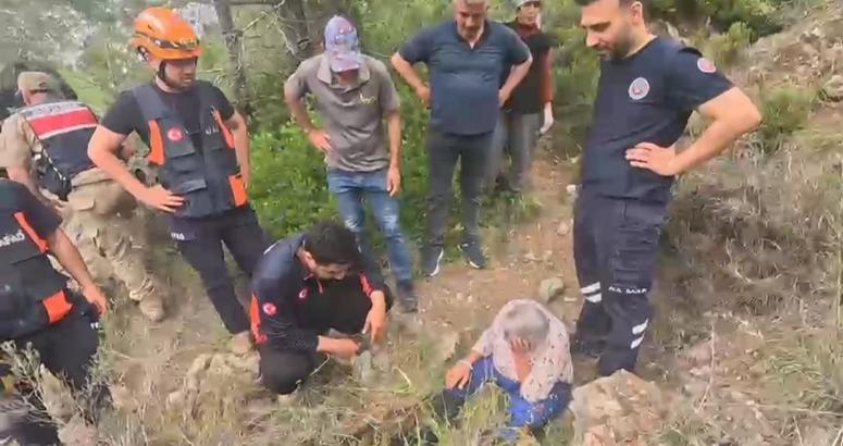KKekik toplarken yüksekten düşen kadın kurtarıldı