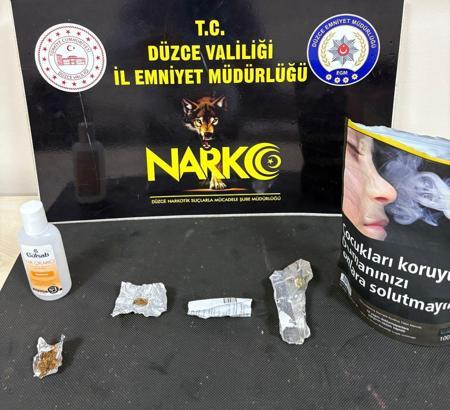 Düzce'de uyuşturucu operasyonunda 2 tutuklama