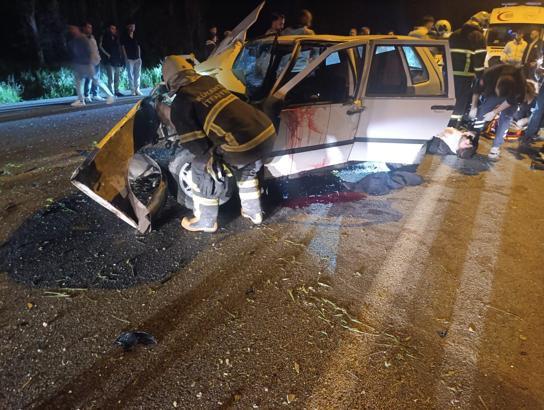 İstinat duvarına çarpan otomobilde hayatını kaybetti