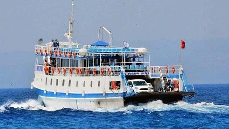 Bodrum’da feribota kuvvetli rüzgar engeli
