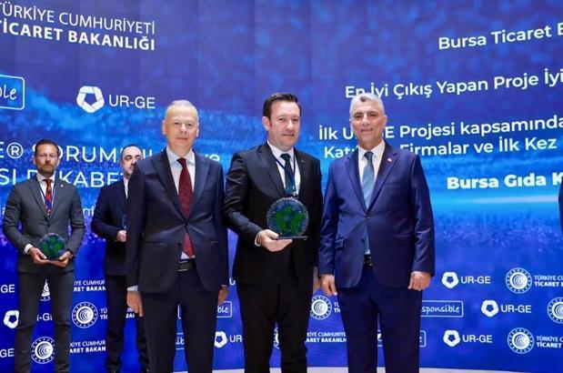 Bursa TB’nin Gıda UR-GE projesine ‘En İyi Çıkış Yapan UR-GE’ ödülü